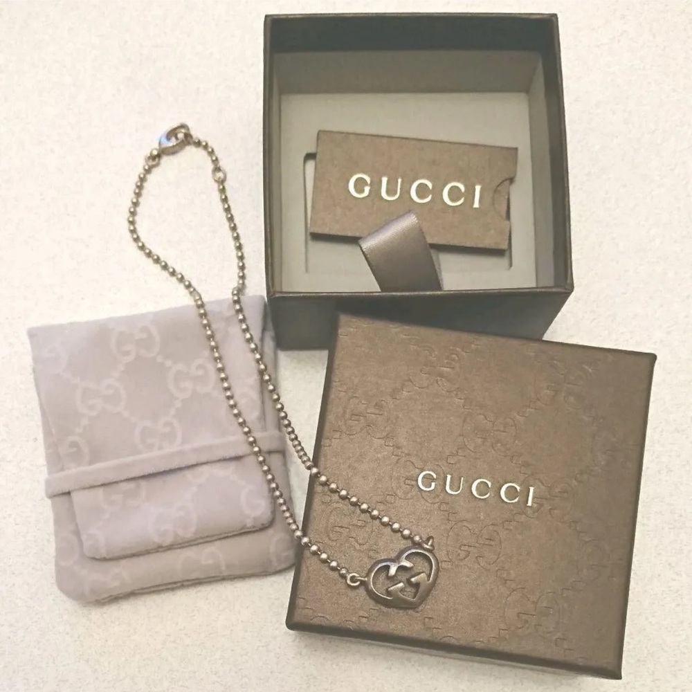 Gucci Luxury Heart ❤️ Necklace 925 Sterling Silver - Picture 4 of 4